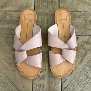 Dolce Vita Derby Slide Sandals in Nude/Pink